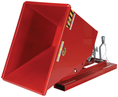 1/2 CuYd 70 Degree Light Duty Self Dumping Hopper w/ Bumper Release - Red